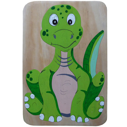 Wood Puzzle - Green Dinosaur