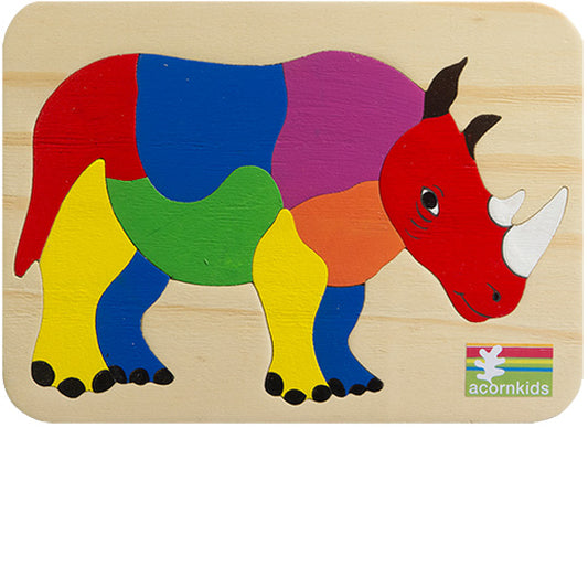 Wood Puzzle - Ryan Rhino