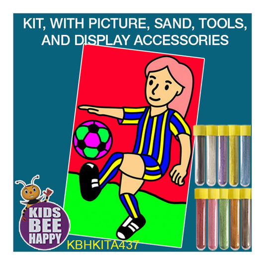 C: Sand Art Kit (A4) - GIRL FOOTBALLER