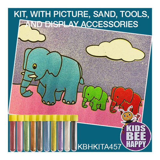 C: Sand Art Kit (A4) - ELEPHANTS