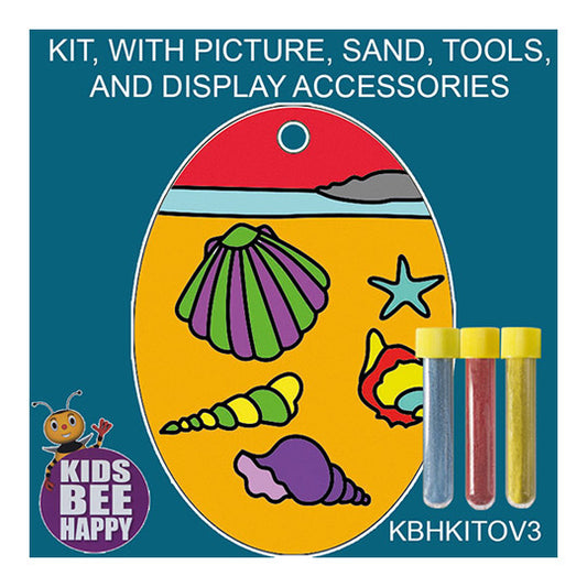 A: Sand Art Kit (Oval) - SEA SHELLS
