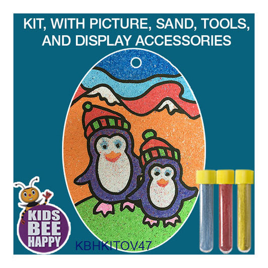 A: Sand Art Kit (Oval) - PENGUIN