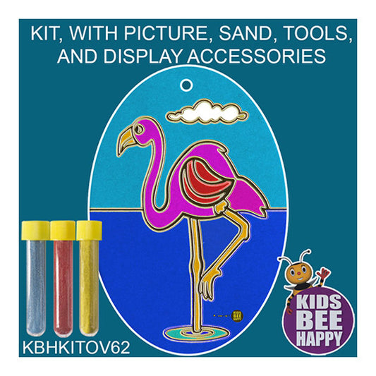 A: Sand Art Kit (Oval) - FLAMINGO