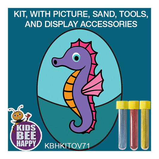 A: Sand Art Kit (Oval) - SEA HORSE
