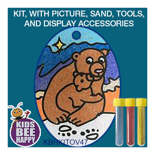A: Sand Art Kit (Oval) - POLAR BEAR